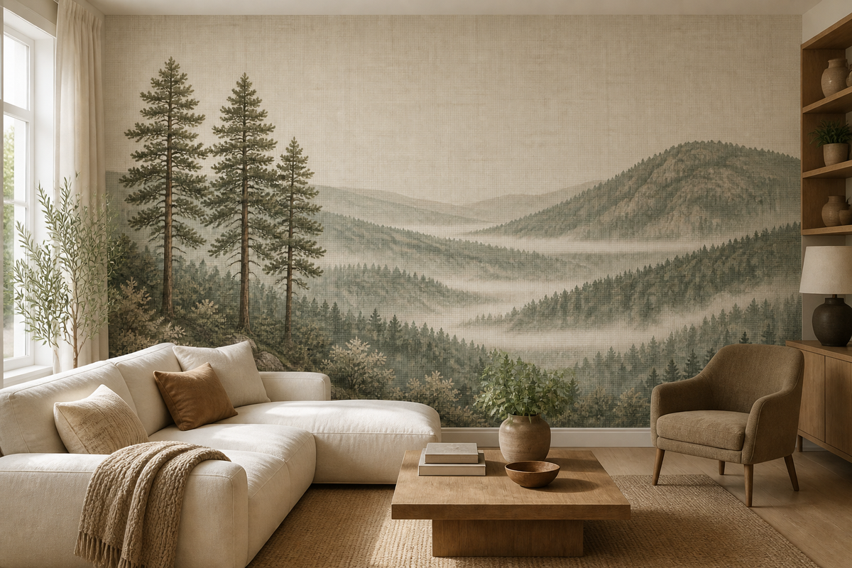 Sage Misty Wallpaper Mural product view