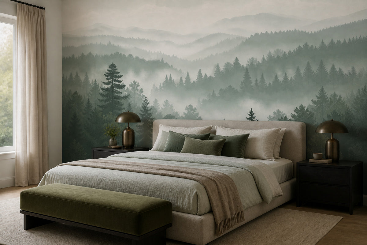 Sage Misty Wallpaper Mural product view