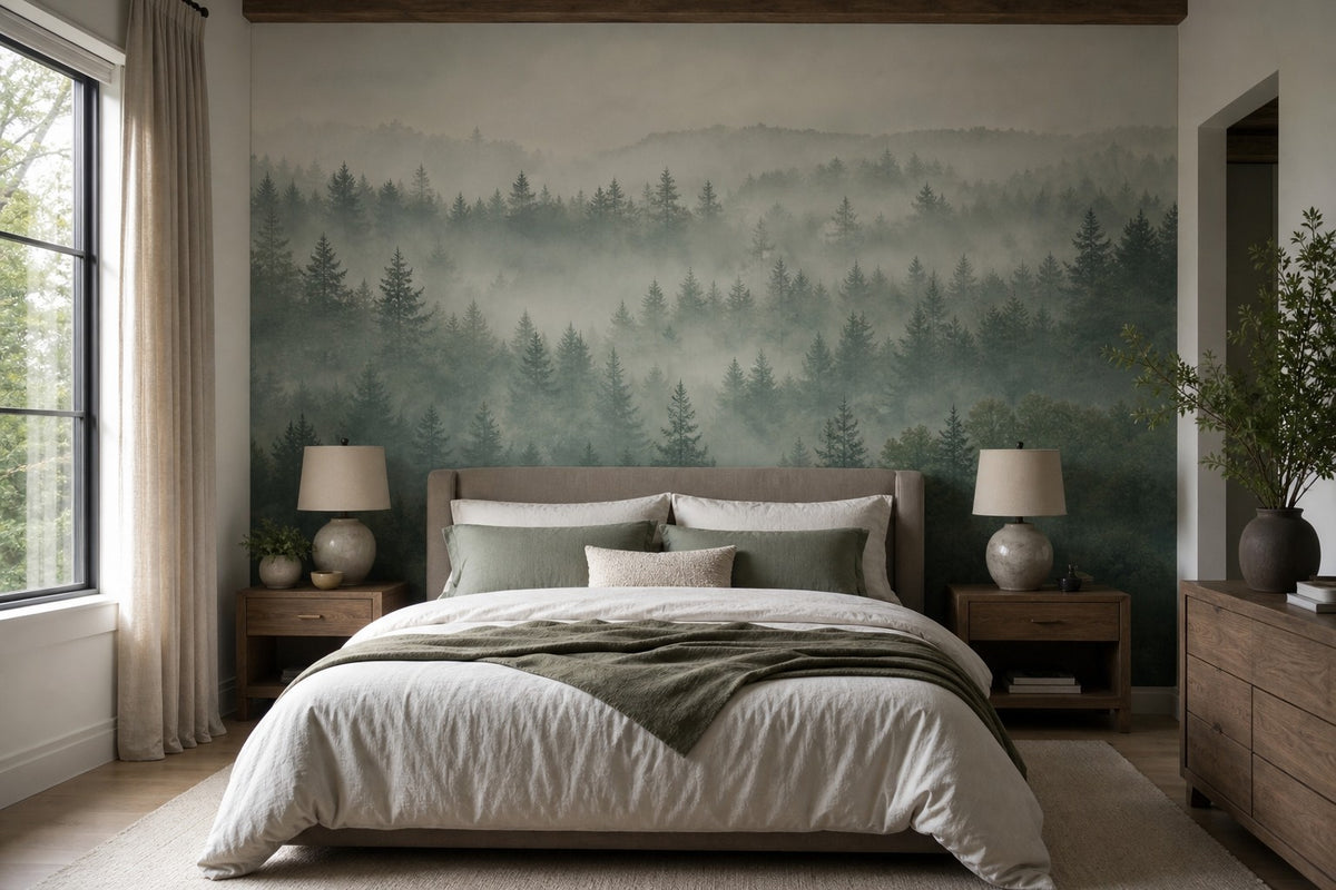Sage Misty Wallpaper Mural product view
