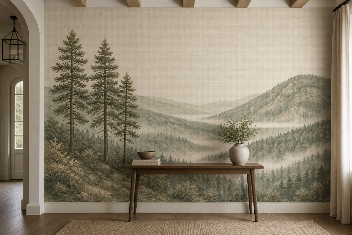 Sage Misty Wallpaper Mural product view