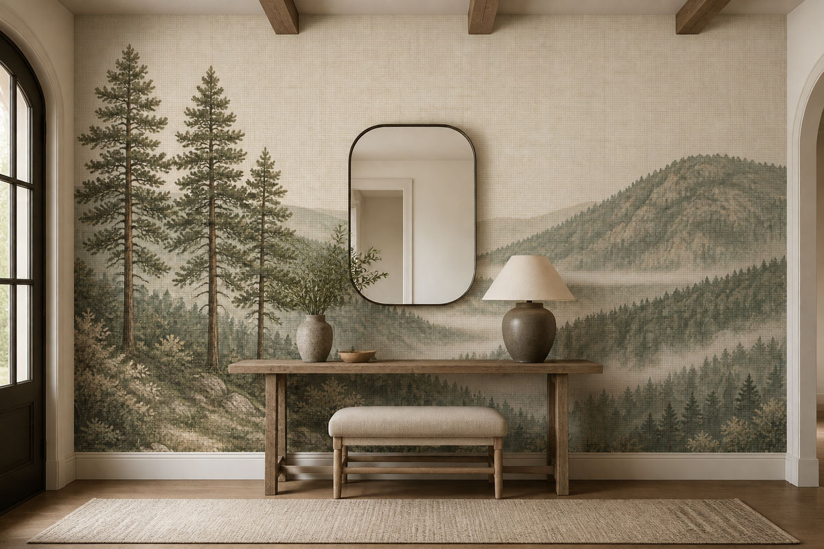 Sage Misty Wallpaper Mural product view