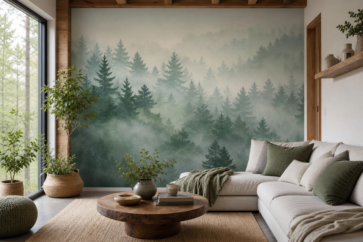 Sage Misty Wallpaper Mural product view