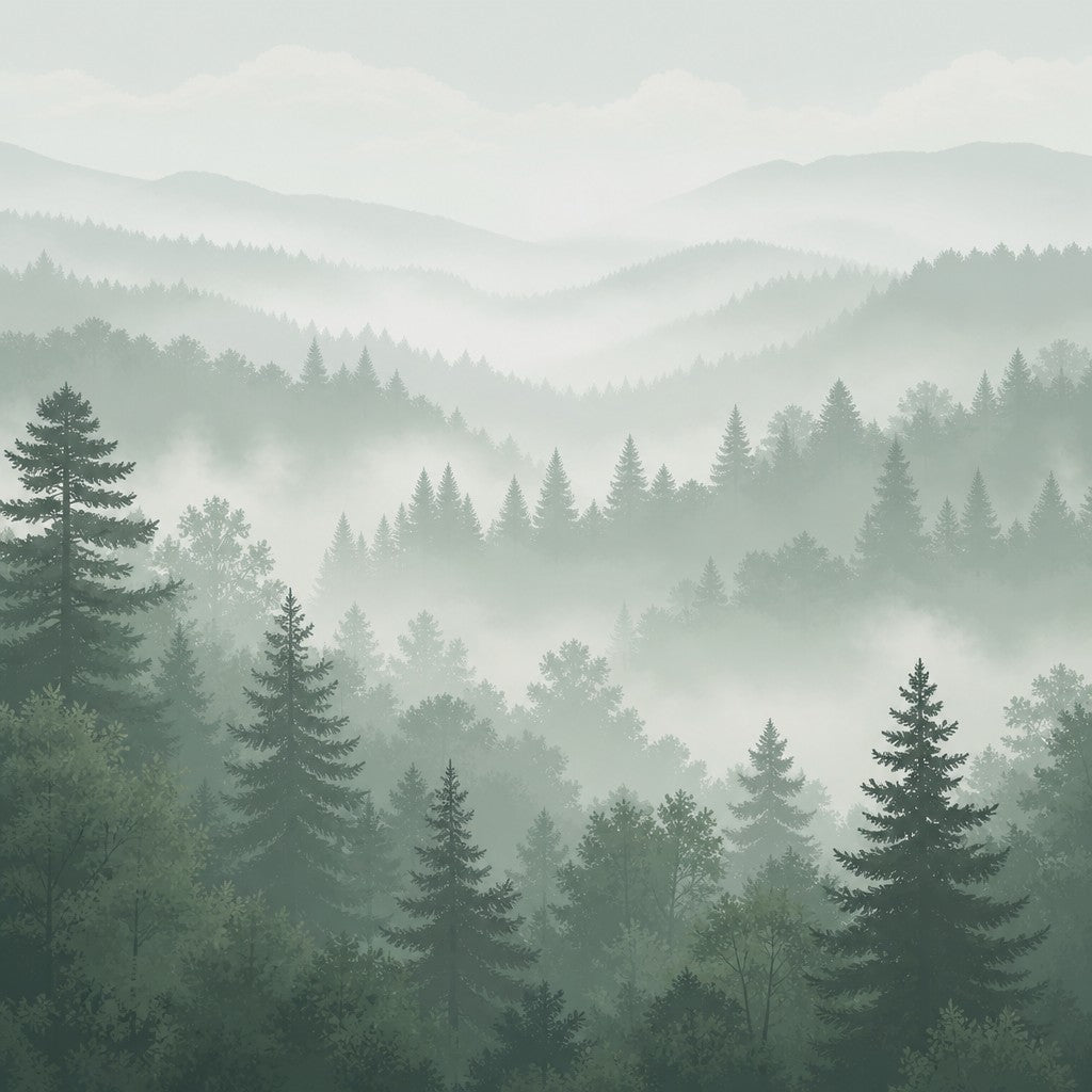 Sage Misty Wallpaper Mural product view
