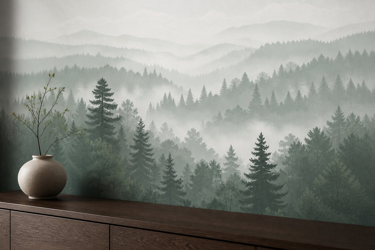Sage Misty Wallpaper Mural product view