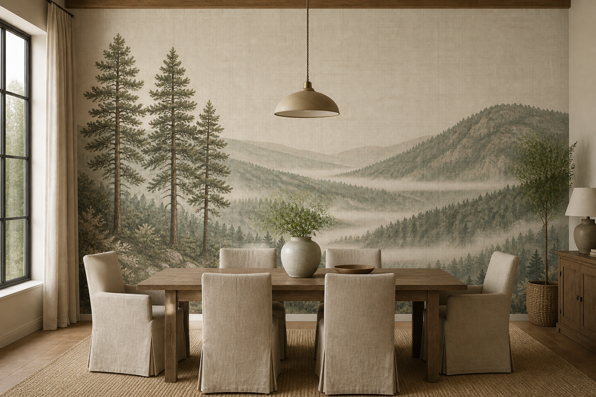Sage Misty Wallpaper Mural product view
