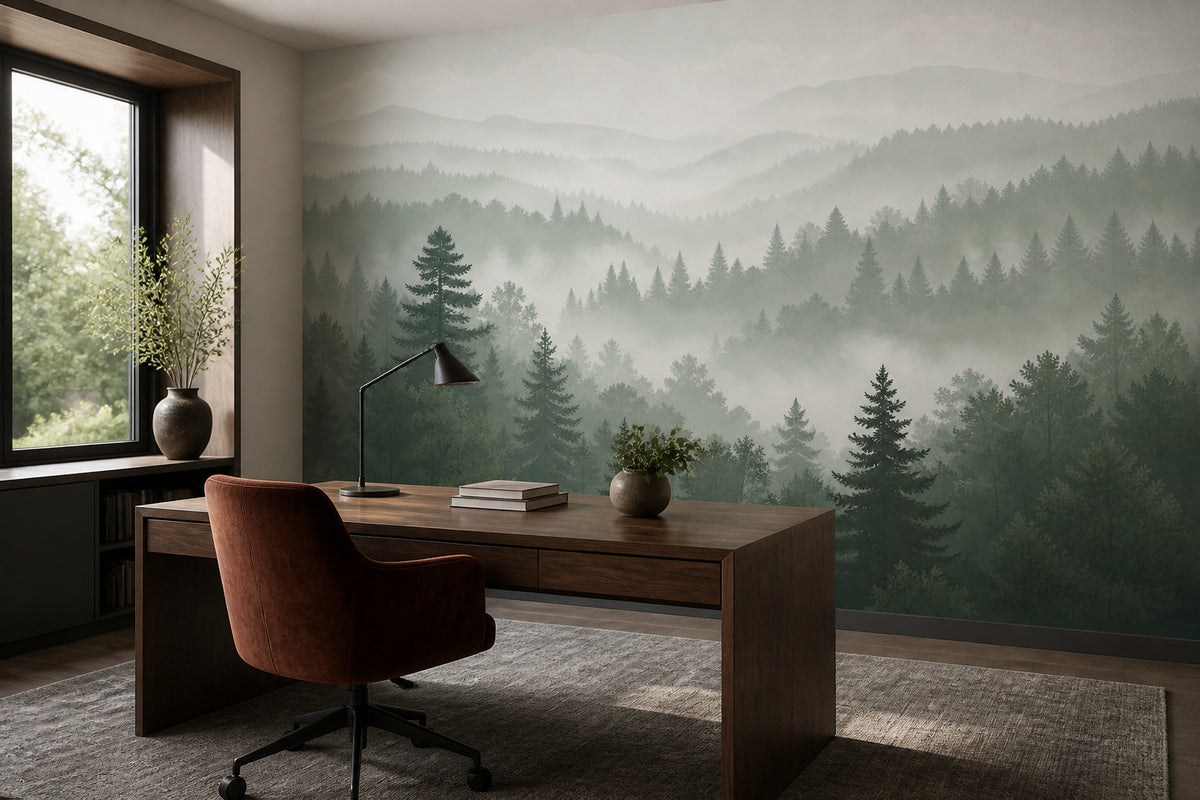 Sage Misty Wallpaper Mural product view