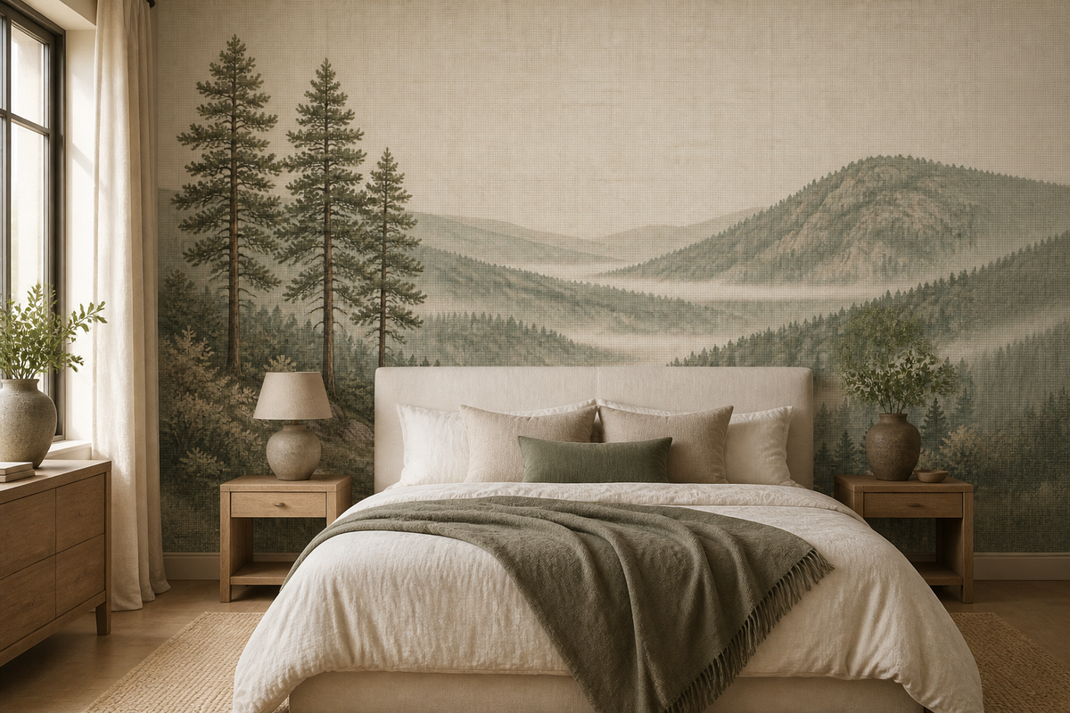 Sage Misty Wallpaper Mural product view