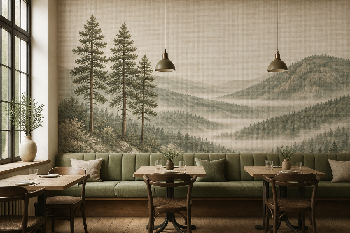 Sage Misty Wallpaper Mural product view