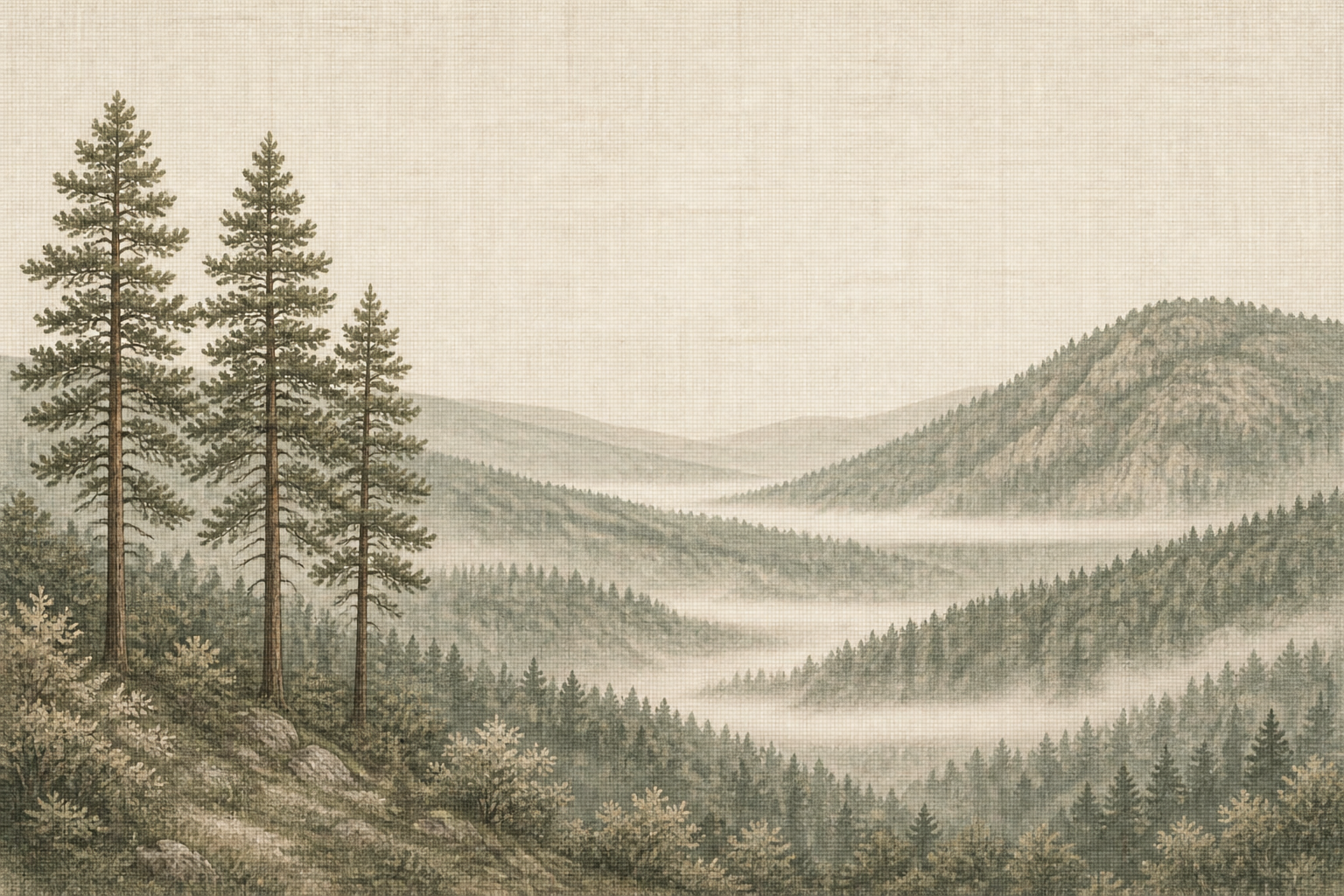 Sage Misty Wallpaper Mural