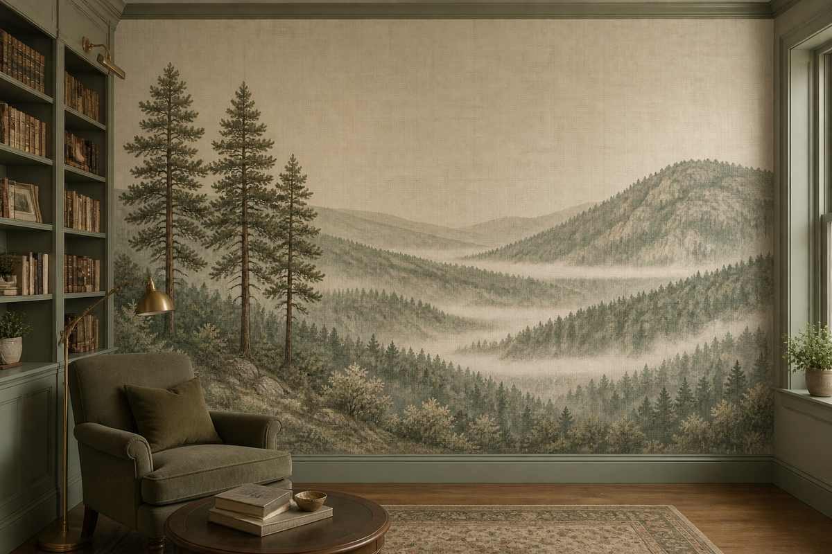 Sage Misty Wallpaper Mural product view