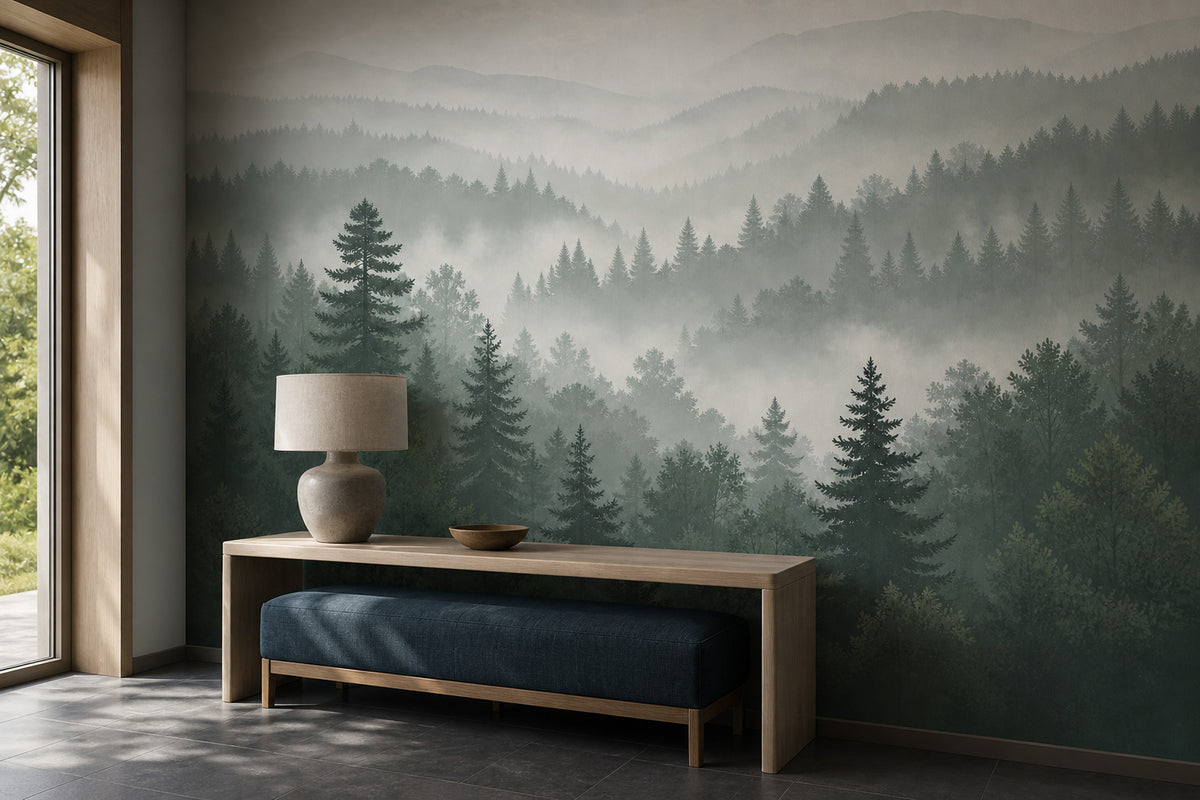 Sage Misty Wallpaper Mural product view