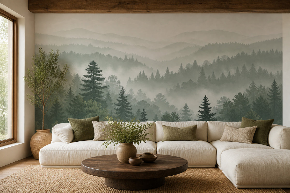 Sage Misty Wallpaper Mural product view