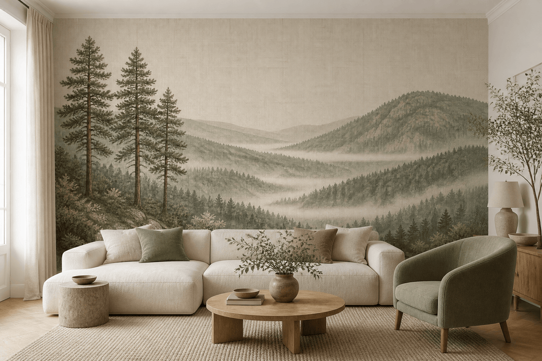 Sage Misty Wallpaper Mural product view