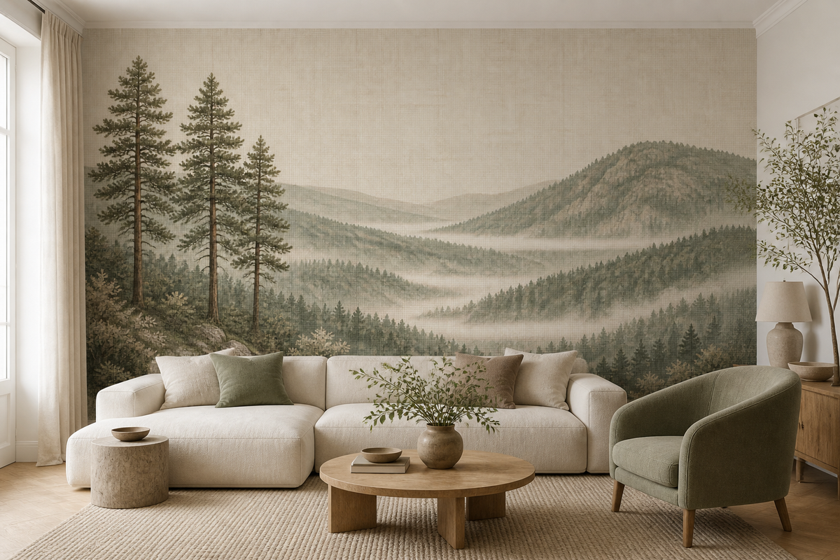 Sage Misty Wallpaper Mural product view