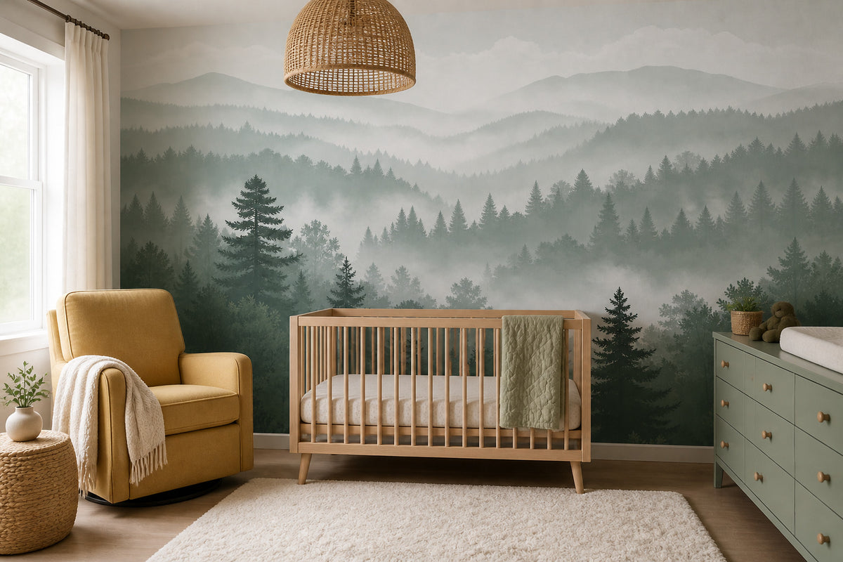 Sage Misty Wallpaper Mural product view