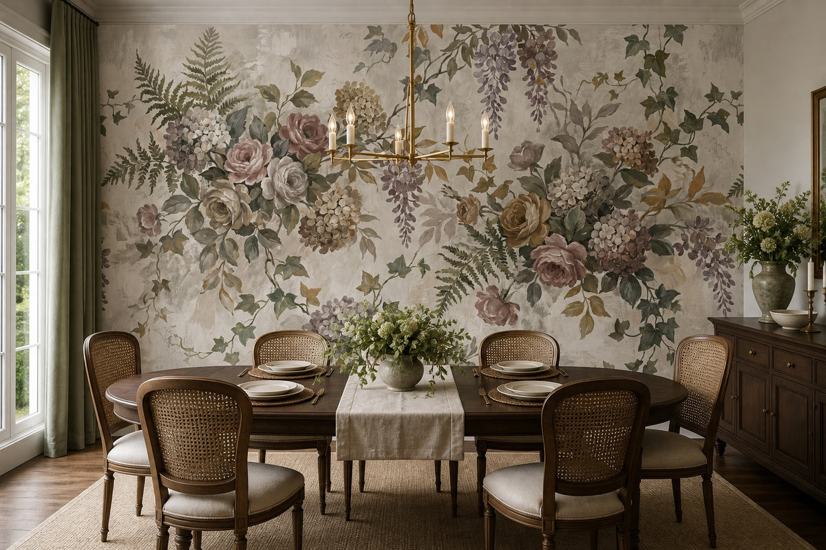 sage nature vintage jungle wallpaper dining custom stick on non woven vinyl removable