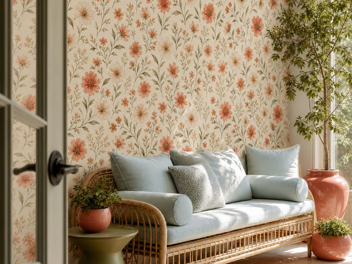 Sage Oatmeal Wallpaper Mural product view