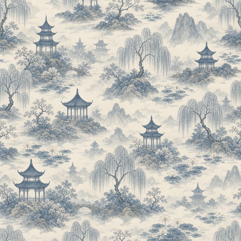Sage Pagoda Wallpaper Mural