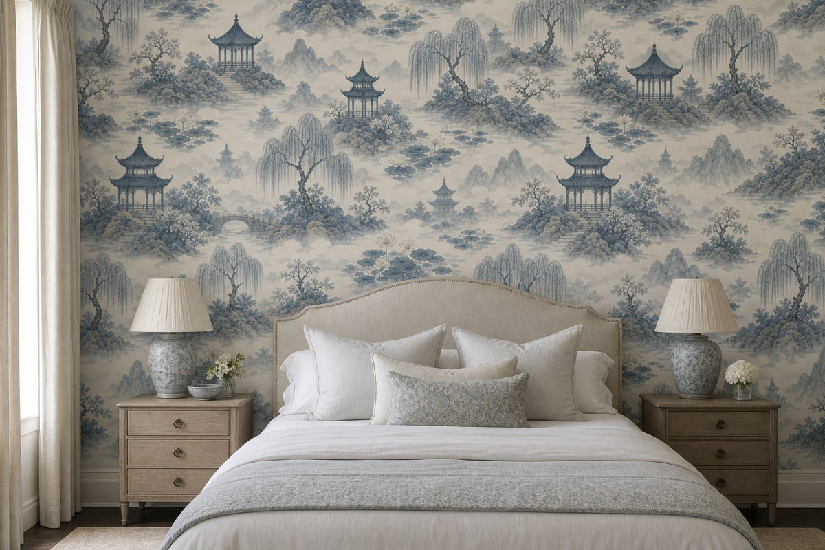 Sage Pagoda Wallpaper Mural product view