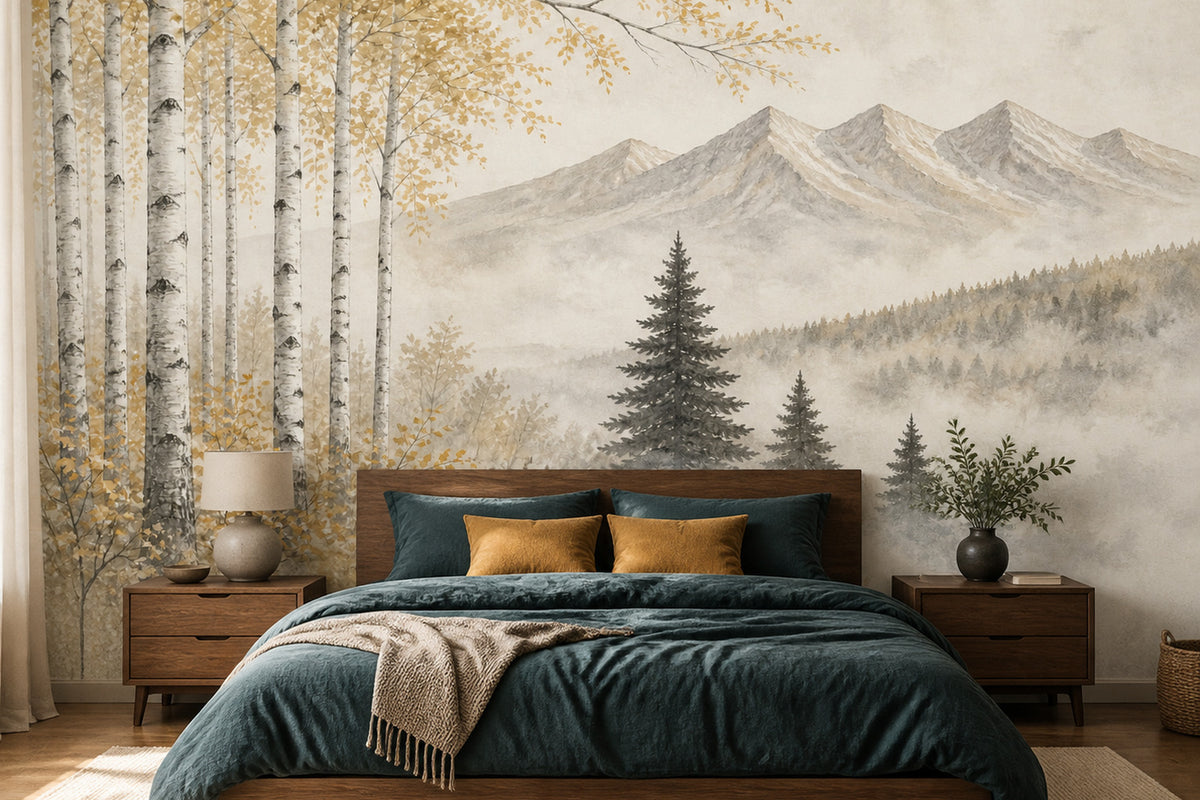 Sage Pearl Ridge Wallpaper Mural product view