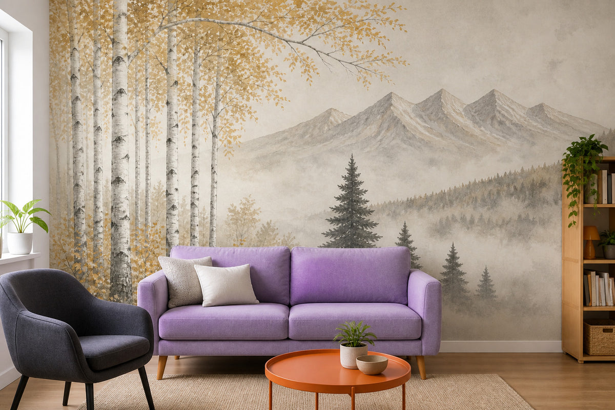 Sage Pearl Ridge Wallpaper Mural product view