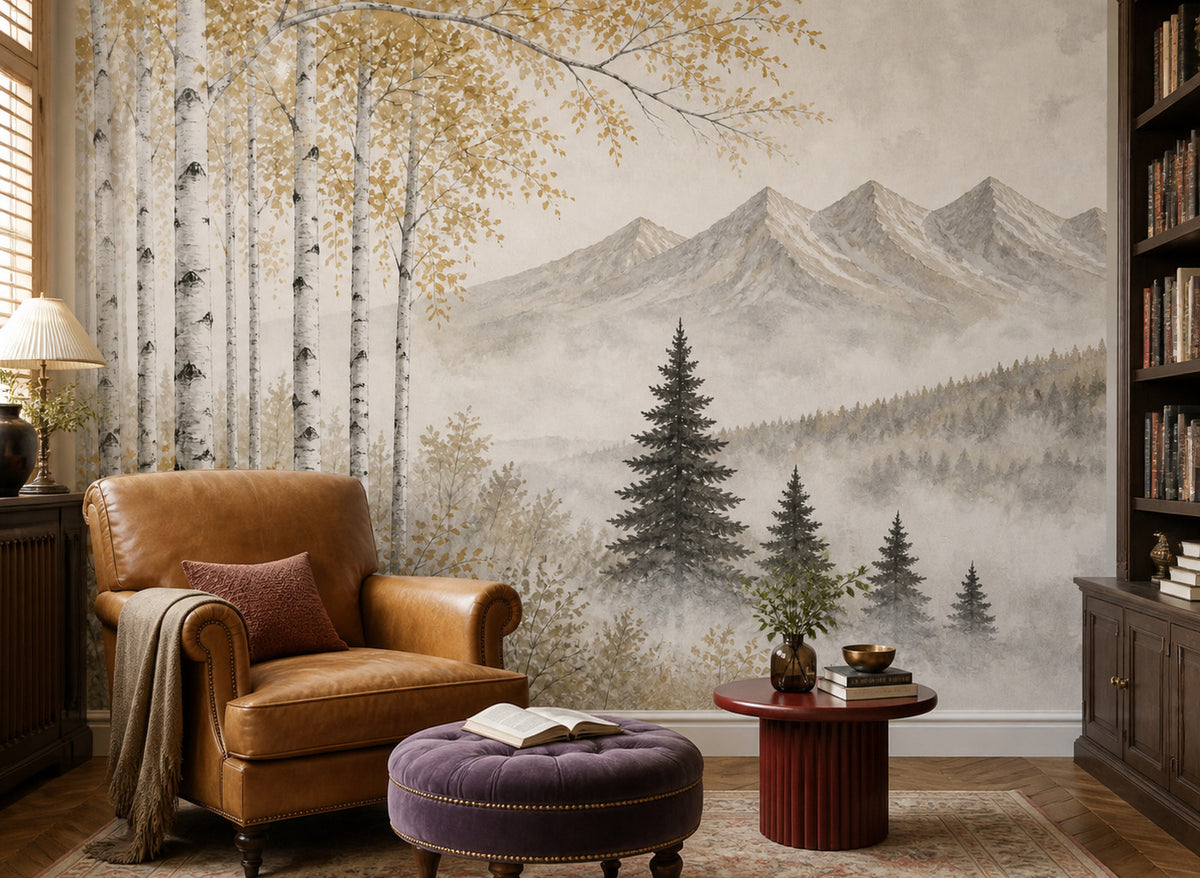 Sage Pearl Ridge Wallpaper Mural product view