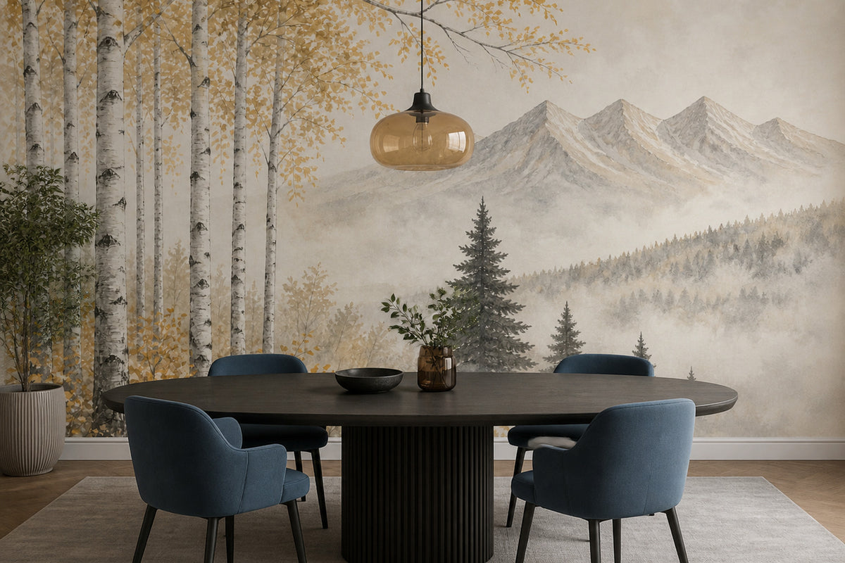 Sage Pearl Ridge Wallpaper Mural product view