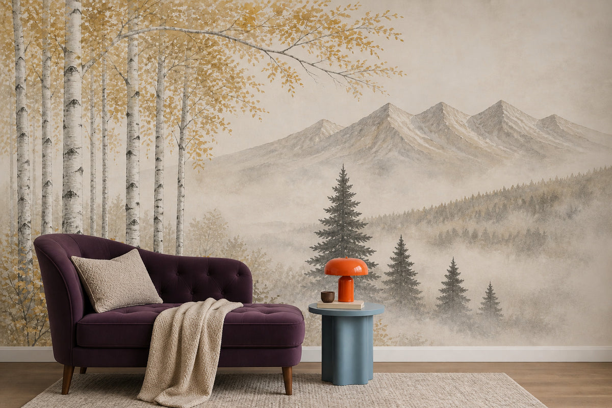 Sage Pearl Ridge Wallpaper Mural product view