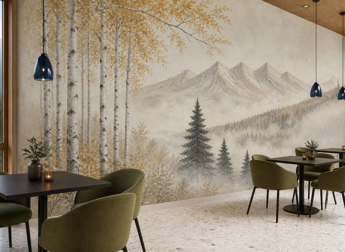 Sage Pearl Ridge Wallpaper Mural product view