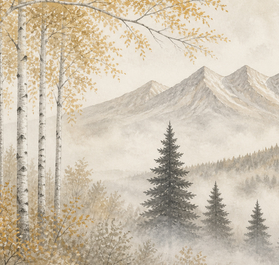 Sage Pearl Ridge Wallpaper Mural product view