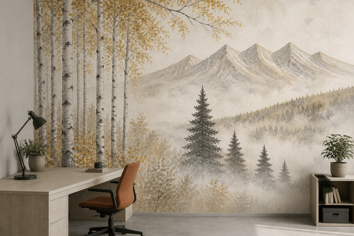 Sage Pearl Ridge Wallpaper Mural product view