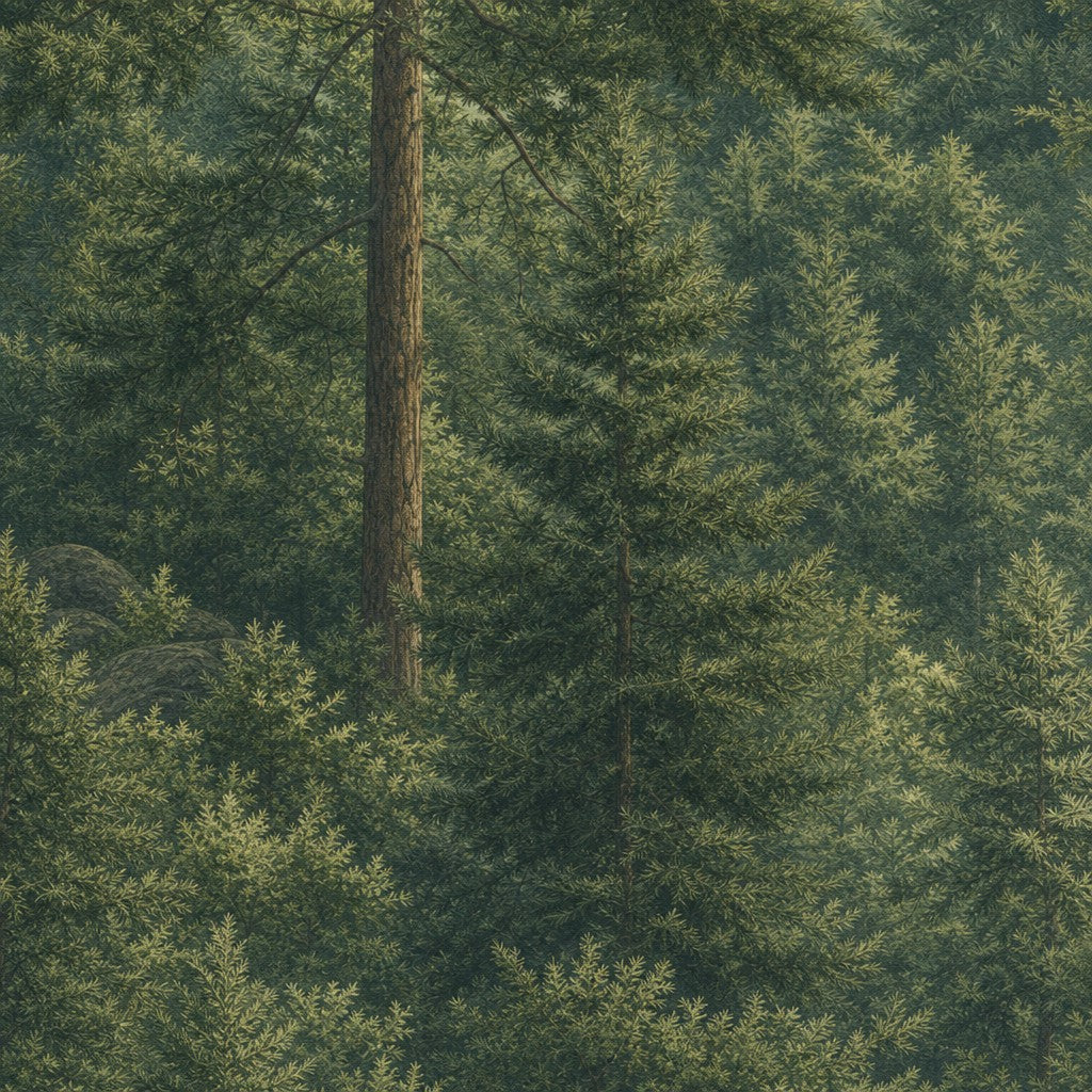Sage Pine Wallpaper Mural product view