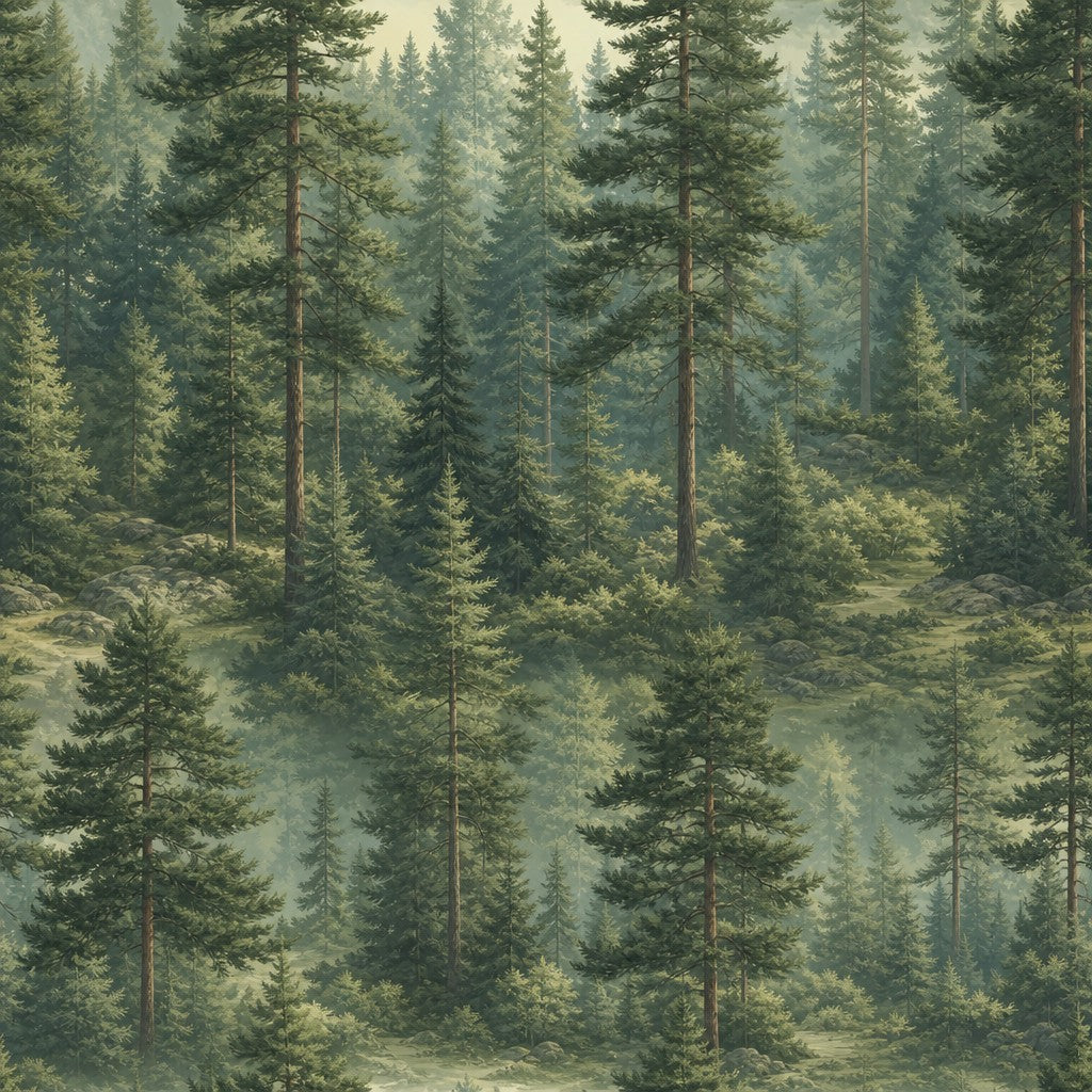 Sage Pine Wallpaper Mural