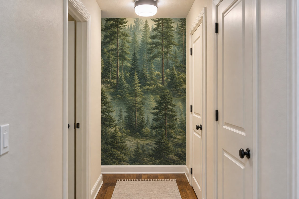 Sage Pine Wallpaper Mural product view