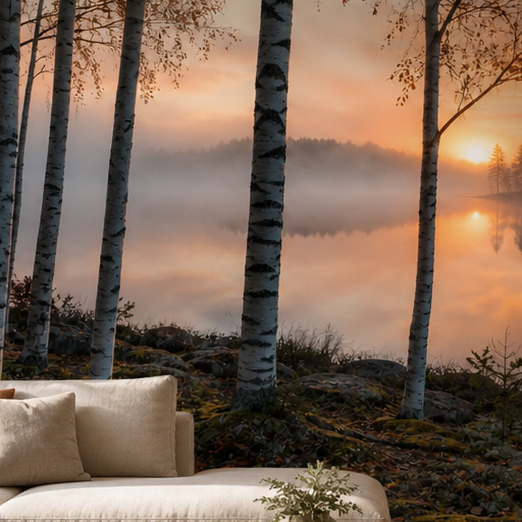 Sage Pine Wallpaper Mural product view