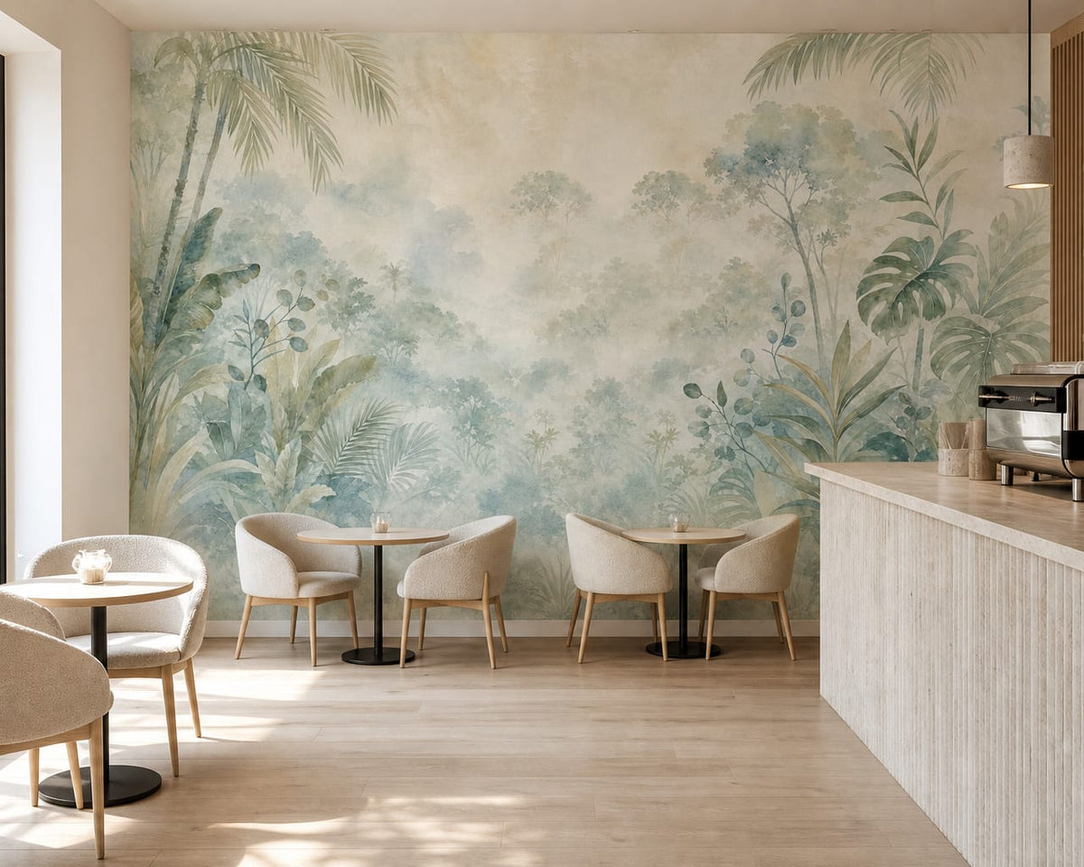 Sage Rainforest Wallpaper Mural product view