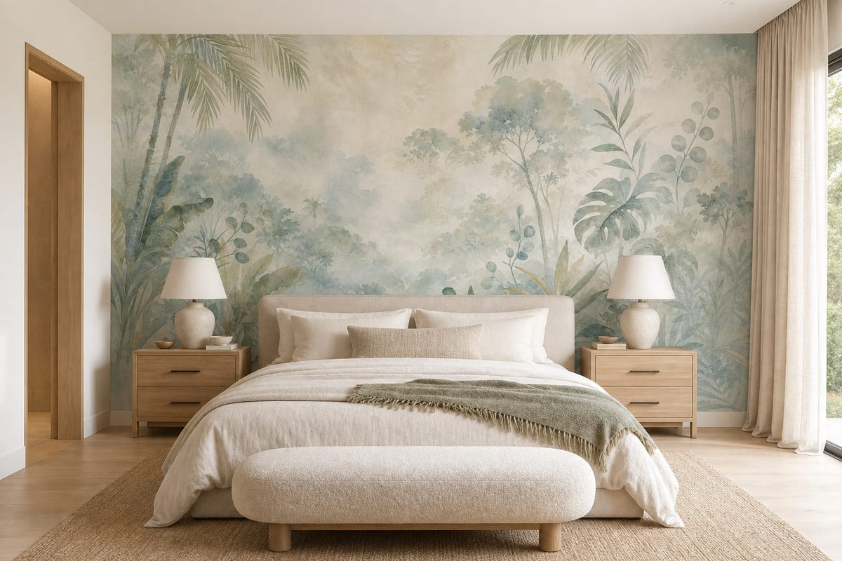 Sage Rainforest Wallpaper Mural product view