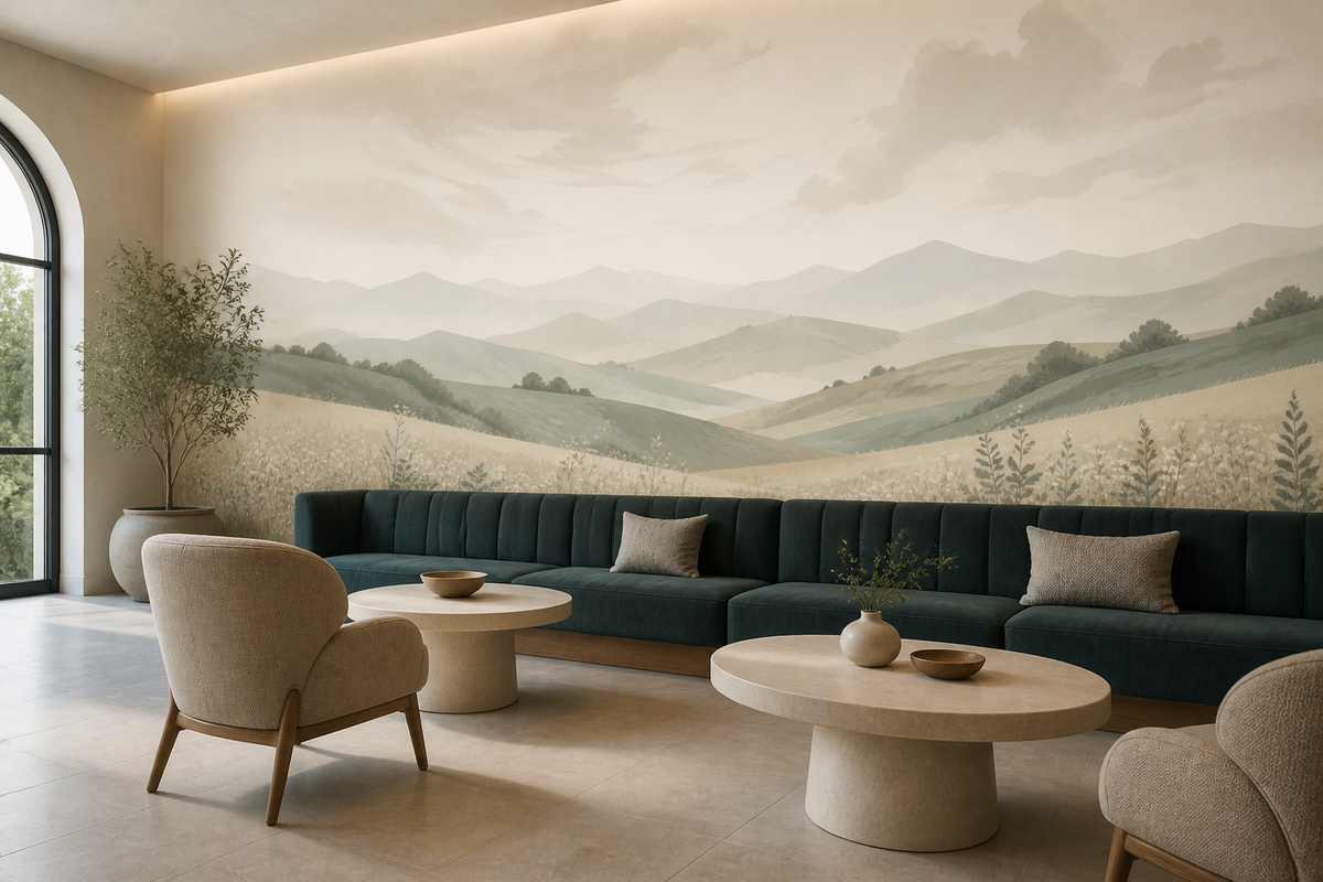 Sage Rolling Wallpaper Mural product view
