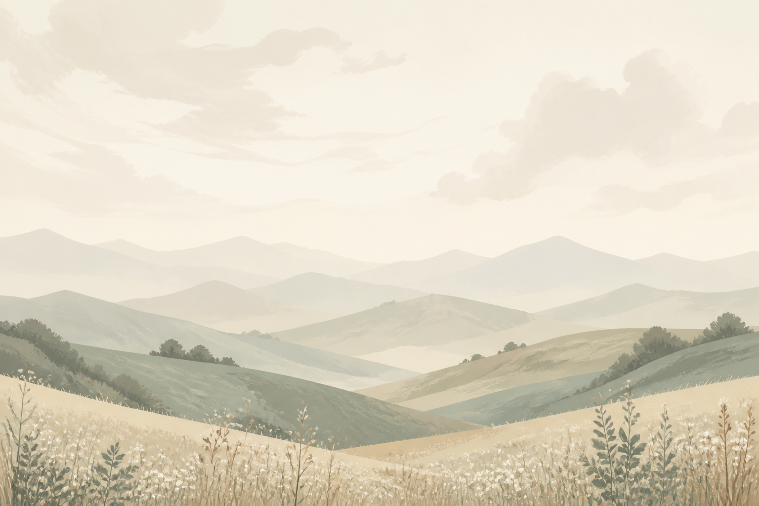 Sage Rolling Wallpaper Mural