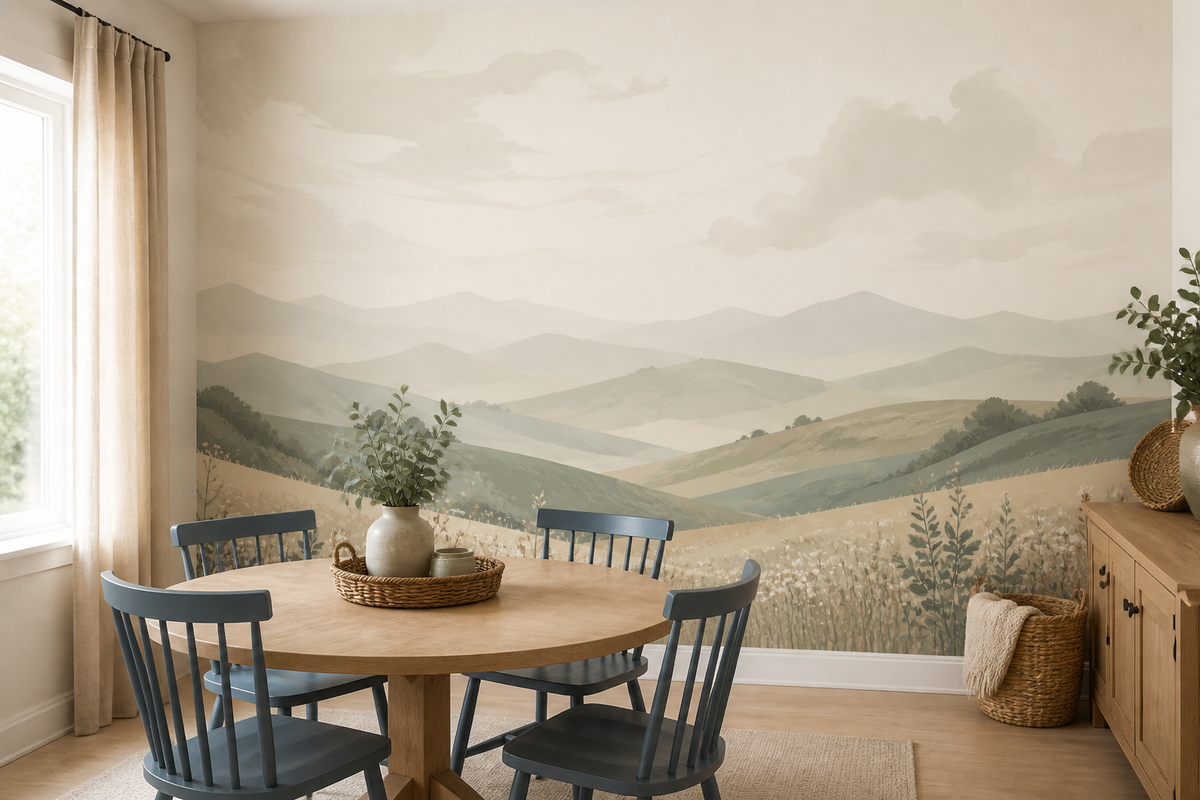 Sage Rolling Wallpaper Mural product view