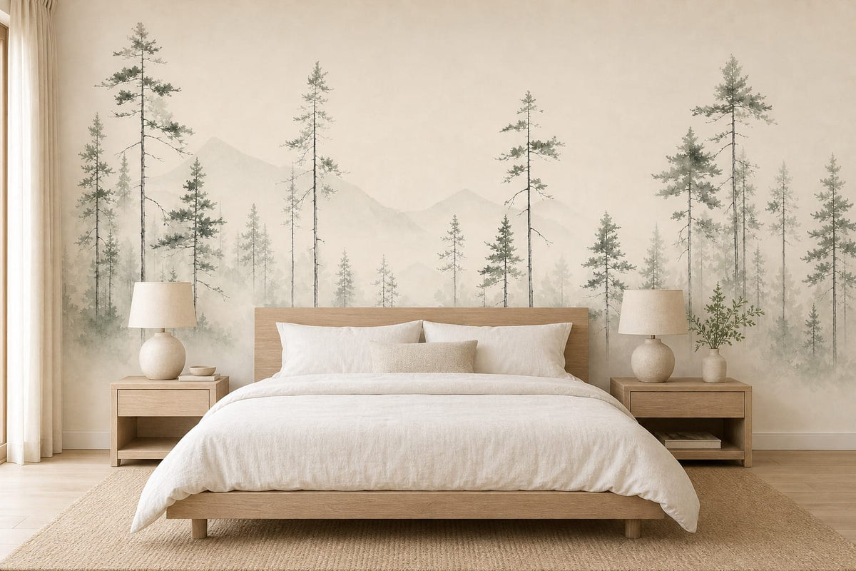 Sage Scandi Wallpaper Mural product view