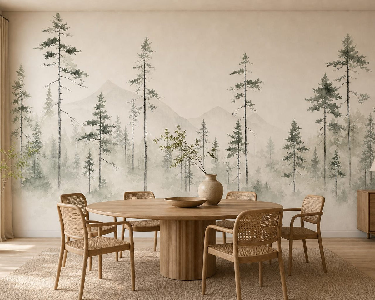 Sage Scandi Wallpaper Mural product view