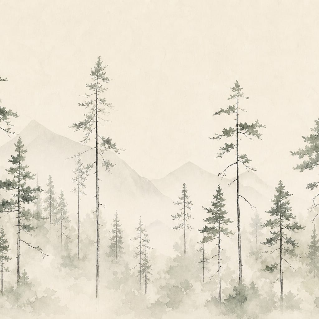 Sage Scandi Wallpaper Mural product view