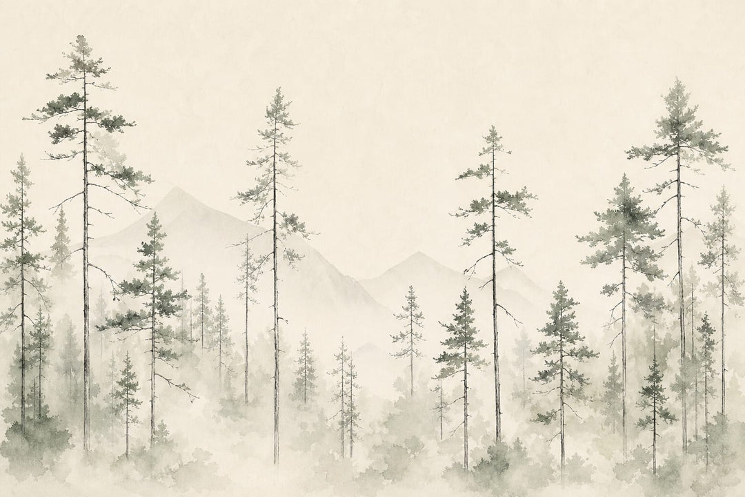 Sage Scandi Wallpaper Mural product view