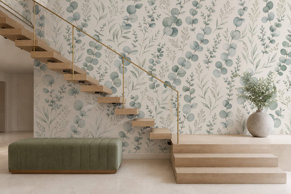 Sage Eucalyptus Wallpaper Mural product view