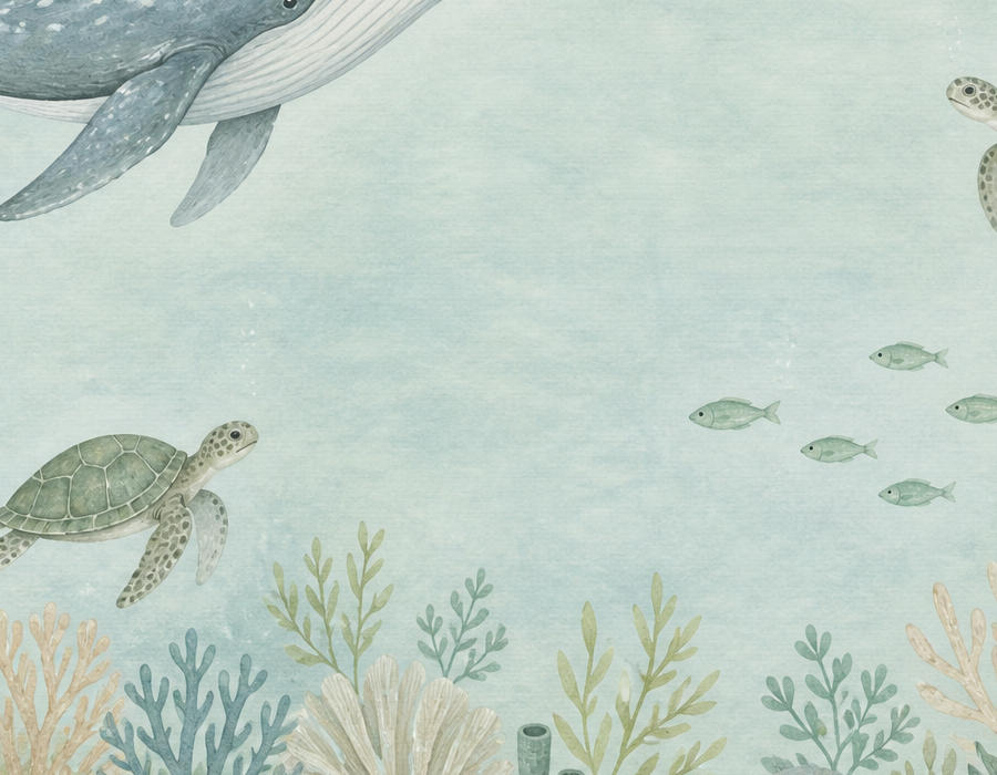 Sage Undersea Wallpaper Mural product view