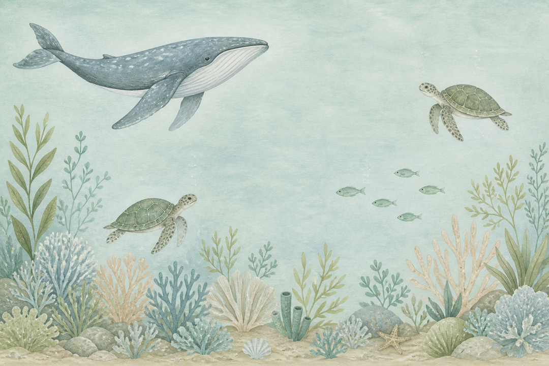 Sage Undersea Wallpaper Mural product view