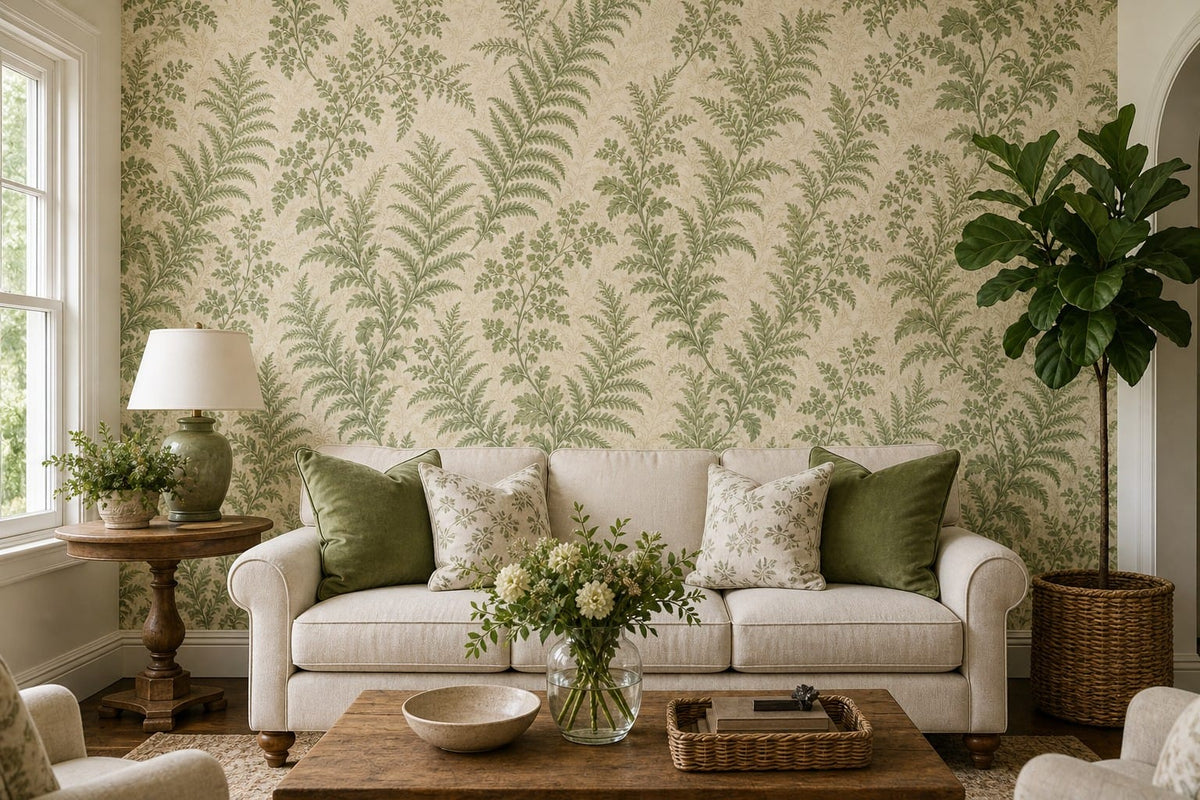 Sage Victorian Wallpaper Mural product view