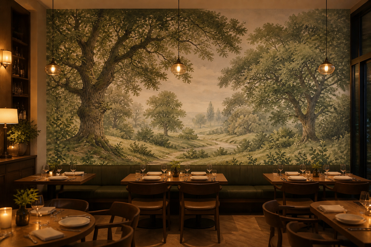 Sage Vintage Wallpaper Mural product view