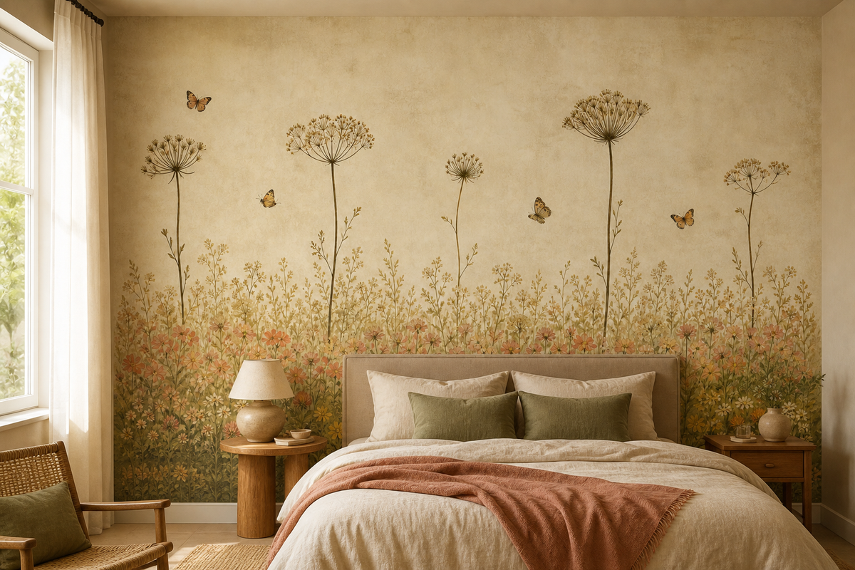 Sage Vintage Wallpaper Mural product view